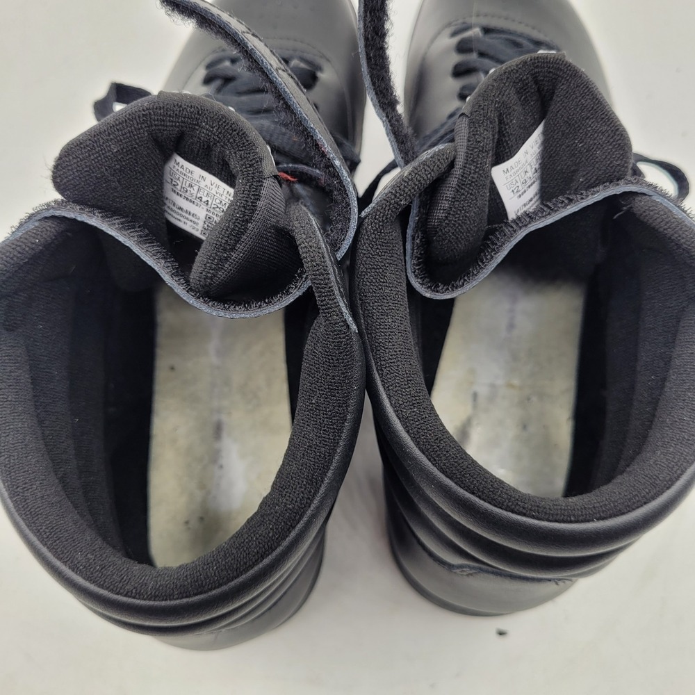 Reebok Freestyle HI High Top Classic Black Leather Women's Sneakers Size 12 - Picture 7 of 8